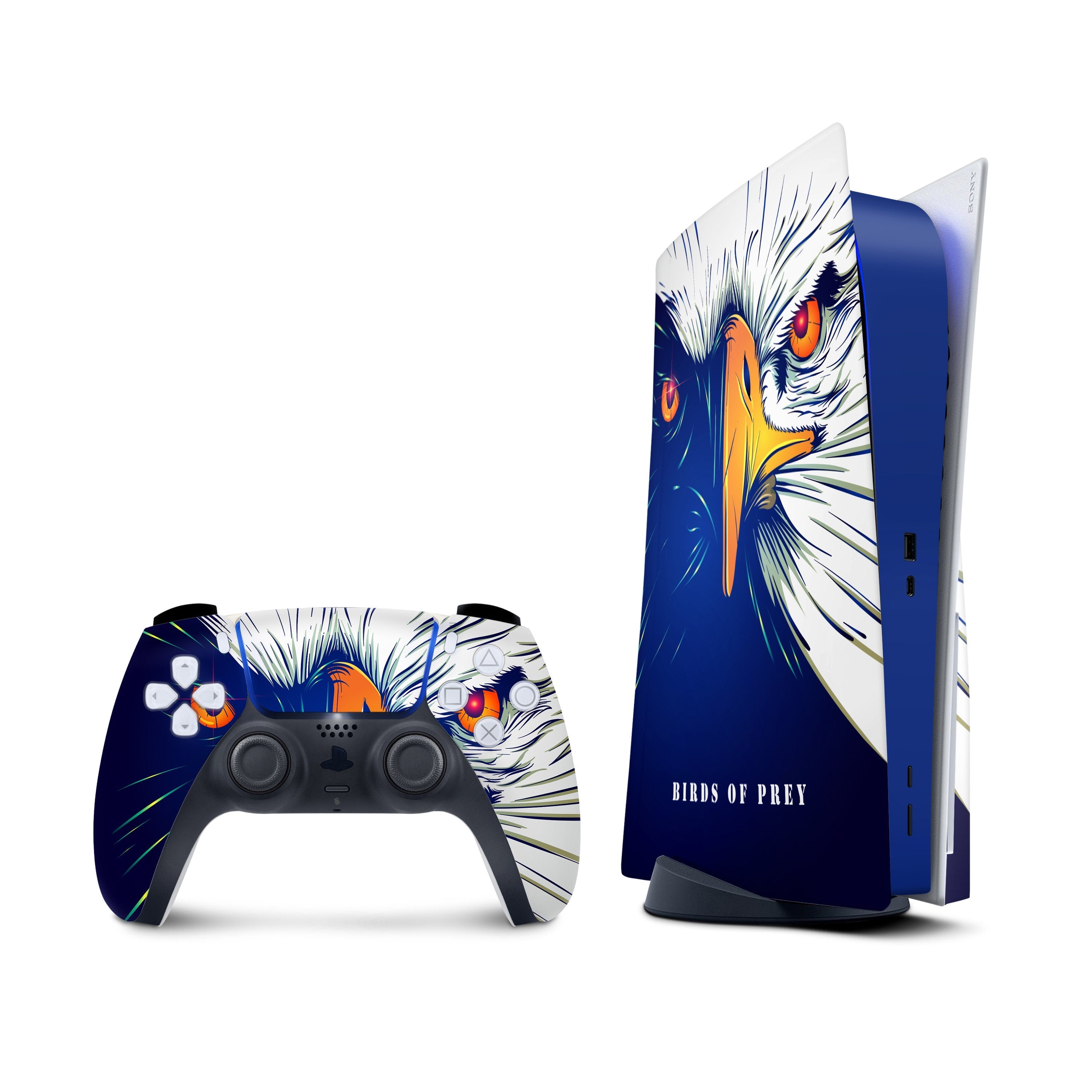 Ps5 skin EAGLE, Playstation 5 controller skin, Vinyl 3m stickers Full wrap cover - Tackydesign