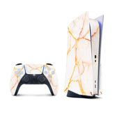 Ps5 skin Marble, Playstation 5 skin controller, Vinyl 3m stickers Full wrap cover - Tackydesign