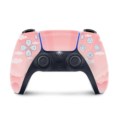 Ps5 skin Peachy sky, pink Sony Playstation 5 controller skin Clouds, Vinyl 3m stickers Full wrap cover - Tackydesign