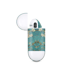 Sakura Apple Airpod Skins, Green Airpods Sticker for airpods 1 & 2 Vinyl 3m, Airpods skin earbuds, Airpods Protective Full wrap Cover - Tackydesign