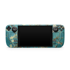 Sakura Steam Deck skin ,Almond Blossoms Color Skin Steam Deck Decal Turquoise Full Wrap cover Vinyl 3m Sticker - Tackydesign