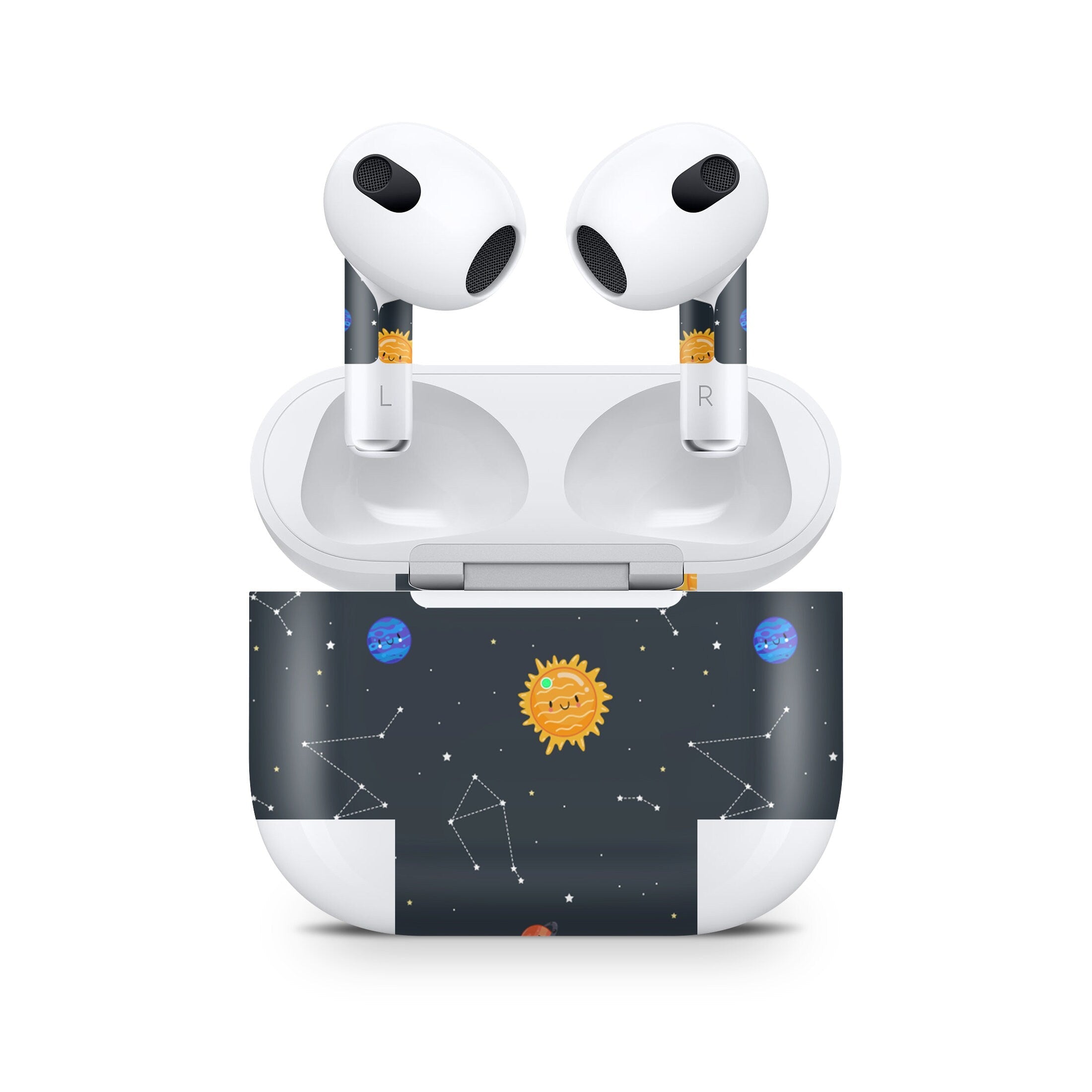 Space Apple Airpod Skins, Galaxy Airpods Sticker for Airpods 3 skin Vinyl 3m, Airpods skin earbuds, Airpods Protective Full wrap Cover - Tackydesign