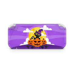 Spooky Pumpkin Nintendo switch Lite skin Halloween , Purple kawaii switches lite skin Full cover 3m - Tackydesign