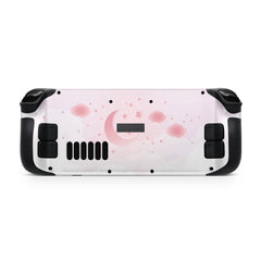 Starry Moon Steam Deck skin, Clouds Pastel Kawaii Pink Color Steam Deck Decal Full Wrap cover Vinyl 3m Sticker - Tackydesign