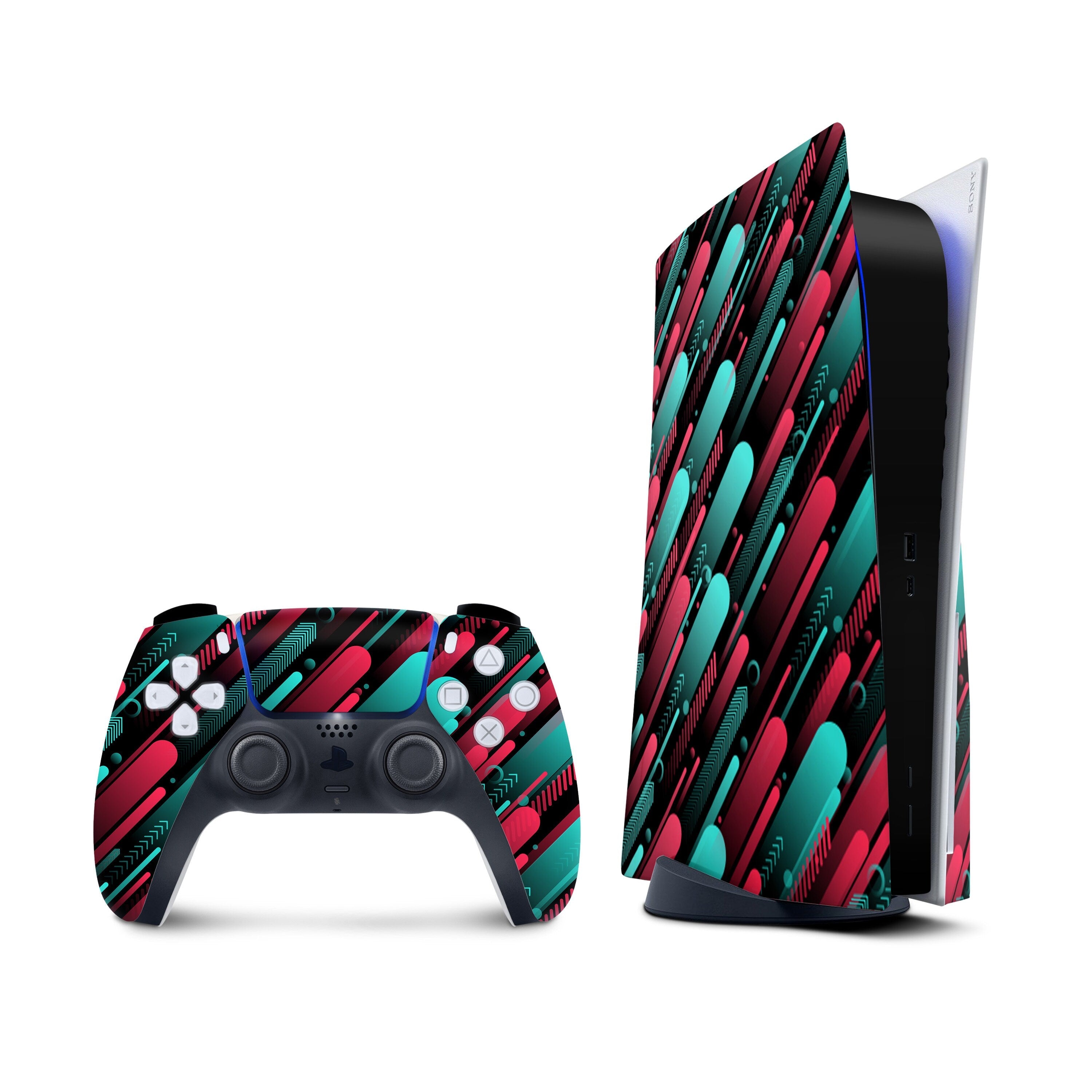 StickTok Ps5 skin, Playstation 5 controller skin, Vinyl 3m stickers Full wrap cover - Tackydesign