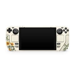 Sunflower Cute Steam Deck skin, Blossom Steam Deck Yellow Color Kawaii Decal Full Wrap cover Vinyl 3m Sticker - Tackydesign