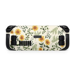 Sunflower Cute Steam Deck skin, Blossom Steam Deck Yellow Color Kawaii Decal Full Wrap cover Vinyl 3m Sticker - Tackydesign