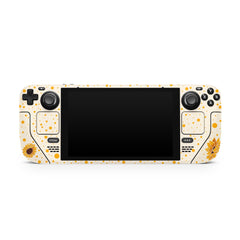 Sunflower Cute Steam Deck skin, Yellow Color Kawaii Steam Deck Decal Full Wrap cover Vinyl 3m Sticker - Tackydesign