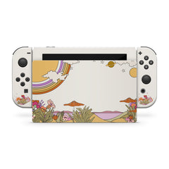 TACKY DESIGN 70's Retro Nintendo Switch Skin Wrap | Mushroom 3M Vinyl Full Cover Decal Stickers - Tackydesign