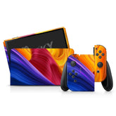 TACKY DESIGN Abstract Colorful Nintendo Switch OLED Skin Wrap | Twisting Space 3M Vinyl Full Cover - Tackydesign