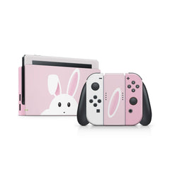 TACKY DESIGN Anime Nintendo Switch Skin Wrap | Kawaii Rabbit Pink 3M Vinyl Full Cover - Tackydesign