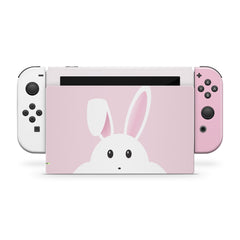 TACKY DESIGN Anime Nintendo Switch Skin Wrap | Kawaii Rabbit Pink 3M Vinyl Full Cover - Tackydesign