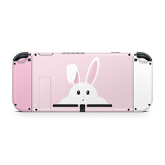 TACKY DESIGN Anime Nintendo Switch Skin Wrap | Kawaii Rabbit Pink 3M Vinyl Full Cover - Tackydesign