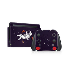 TACKY DESIGN Astronaut Nintendo Switch Skin Wrap | Purple Kawaii 3M Vinyl Full Cover Decal Stickers - Tackydesign