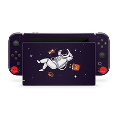 TACKY DESIGN Astronaut Nintendo Switch Skin Wrap | Purple Kawaii 3M Vinyl Full Cover Decal Stickers - Tackydesign