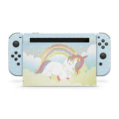 TACKY DESIGN Baby Unicorn Nintendo Switch Skin Wrap | Rainbow 3M Vinyl Cover - Tackydesign