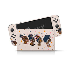 TACKY DESIGN Beige Nintendo Switch OLED Skin Wrap | Black Lives Matter 3M Vinyl Full Cover - Tackydesign
