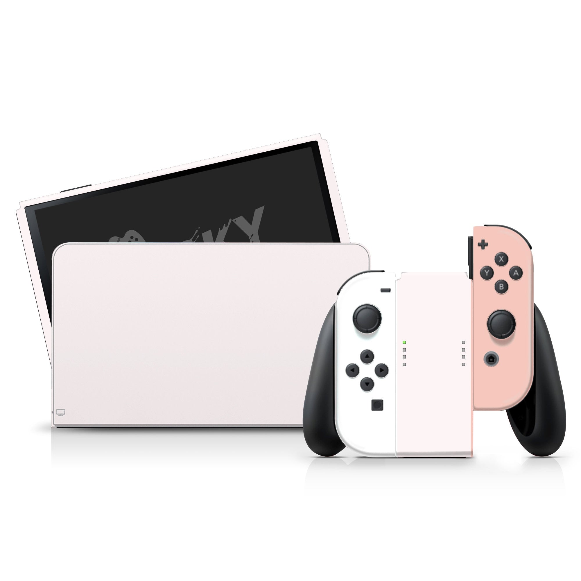 TACKY DESIGN Beige Nintendo Switch OLED Skin Wrap | Pastel Colorwave Color Blocking 3M Vinyl Full Cover - Tackydesign