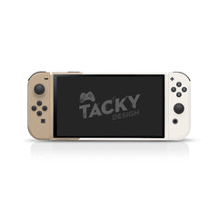 TACKY DESIGN Brown Nintendo Switch OLED Skin Wrap | Classic Colorwave Color Blocking 3M Vinyl Full Cover - Tackydesign