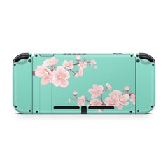 TACKY DESIGN Cherries Nintendo Switch Skin Wrap | Sakura Flowers 3M Vinyl Full Cover Decal Stickers - Tackydesign