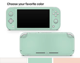 TACKY DESIGN Classic Nintendo Switch Lite Skin Wrap | Pastel Solid Color Green, Peach, and White 3M Vinyl Full Cover - Tackydesign