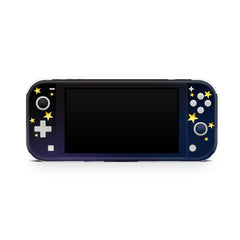 TACKY DESIGN Clouds Nintendo Switch Lite Skin Wrap | Starry Dark Blue Lunar Sky Moon 3M Vinyl Full Cover - Tackydesign