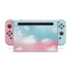TACKY DESIGN Clouds Sky Nintendo Switch Skin Wrap | Pastel 3M Vinyl Full Cover - Tackydesign