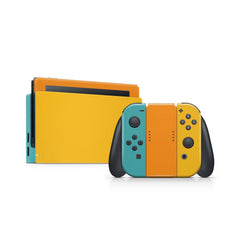 TACKY DESIGN Color Blocking Nintendo Switch Skin Wrap | Retro 3M Vinyl Full Cover - Tackydesign