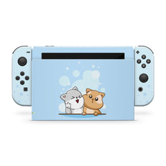 TACKY DESIGN Cute Cats Nintendo Switch Skin Wrap | Kawaii Pet Pastel 3M Vinyl Cover - Tackydesign