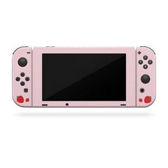 TACKY DESIGN Cute Strawberry Nintendo Switch Skin Wrap | Pink 3M Vinyl Full Cover Decal Stickers - Tackydesign