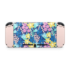 TACKY DESIGN Floral Nintendo Switch Skin Wrap | Pink 3M Vinyl Full Cover Decal Stickers - Tackydesign