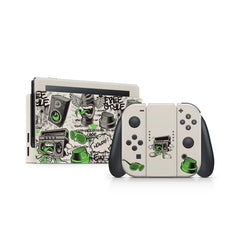TACKY DESIGN Graffiti Nintendo Switch Skin Wrap | Halloween Green 3M Vinyl Cover - Tackydesign