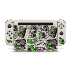 TACKY DESIGN Graffiti Nintendo Switch Skin Wrap | Halloween Green 3M Vinyl Cover - Tackydesign
