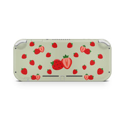 TACKY DESIGN Green Nintendo Switch Lite Skin Wrap | Cute Strawberry 3M Vinyl Full Cover - Tackydesign
