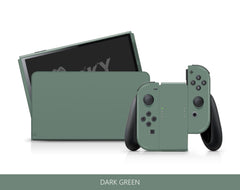 TACKY DESIGN Green Solid Color Nintendo Switch OLED Skin Wrap | Pastel Green 3M Vinyl Full Cover - Tackydesign