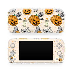 TACKY DESIGN Halloween Nintendo Switch Lite Skin Wrap | Pumpkin Spooky Kawaii 3M Vinyl Full Cover - Tackydesign