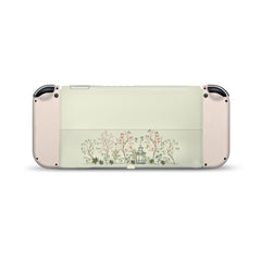 TACKY DESIGN Japanese Sakura Nintendo Switch OLED Skin Wrap | Blue Cherry Blossom 3M Vinyl Full Cover - Tackydesign