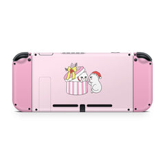 TACKY DESIGN Kawaii Christmas Nintendo Switch Skin Wrap | Pink 3M Vinyl Full Cover - Tackydesign