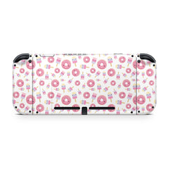 TACKY DESIGN Kawaii Food Nintendo Switch Skin Wrap | Pink 3M Vinyl Full Cover - Tackydesign