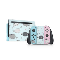 TACKY DESIGN Kawaii Nintendo Switch Skin Wrap | Cats Pet Pastel 3M Vinyl Full Cover - Tackydesign