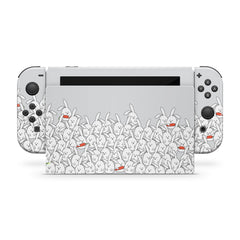 TACKY DESIGN Kawaii Nintendo Switch Skin Wrap | Rabbits 3M Vinyl Full Cover - Tackydesign