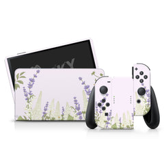 TACKY DESIGN Lavender Nintendo Switch OLED Skin Wrap | Watercolor Desert 3M Vinyl Full Cover - Tackydesign