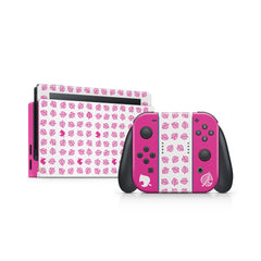 TACKY DESIGN Leaf Nintendo Switch Skin Wrap | Pastel Pink 3M Vinyl Full Cover Decal - Tackydesign