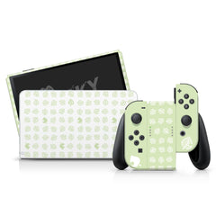 TACKY DESIGN Leaves Nintendo Switch OLED Skin Wrap | Leaf Green 3M Vinyl Full Cover - Tackydesign