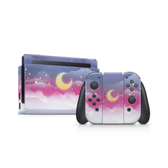 TACKY DESIGN Moon Nintendo Switch Skin Wrap | Clouds Starry Sky 3M Vinyl Full Cover - Tackydesign