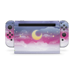 TACKY DESIGN Moon Nintendo Switch Skin Wrap | Clouds Starry Sky 3M Vinyl Full Cover - Tackydesign