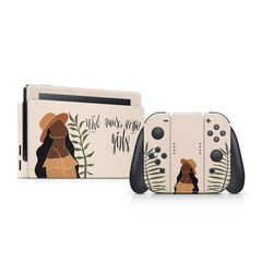 TACKY DESIGN Mother's Day Nintendo Switch Skin Wrap | Beige 3M Vinyl Full Cover - Tackydesign