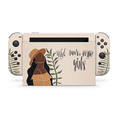 TACKY DESIGN Mother's Day Nintendo Switch Skin Wrap | Beige 3M Vinyl Full Cover - Tackydesign