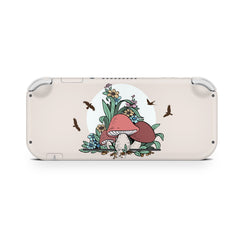 TACKY DESIGN Mushroom Nintendo Switch Lite Skin Wrap | Beige Cute 3M Vinyl Full Cover - Tackydesign