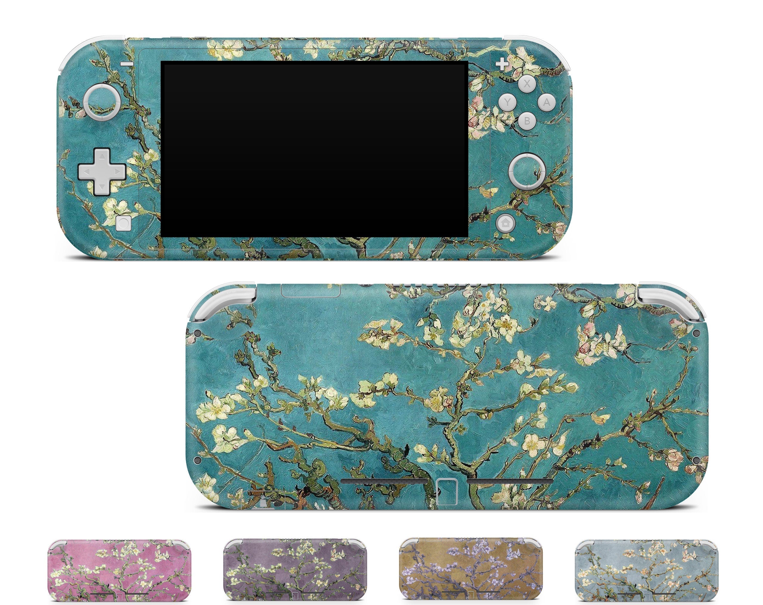 TACKY DESIGN Nintendo Switch Lite Skin Wrap | Almond Blossoms Multi - Color 3M Vinyl Full Cover - Tackydesign